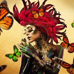 Angela Gomes Butterfly women
